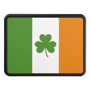 St Patrick's Day Irish Flag with Shamrock Clover Hitch Cover