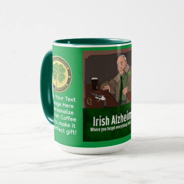  St Patrick's Day Irish Gangster Personalized Gift Mug (Front Left)