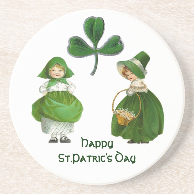 ST PATRICK'S DAY- IRISH GIRLS DRINK COASTER (Front)