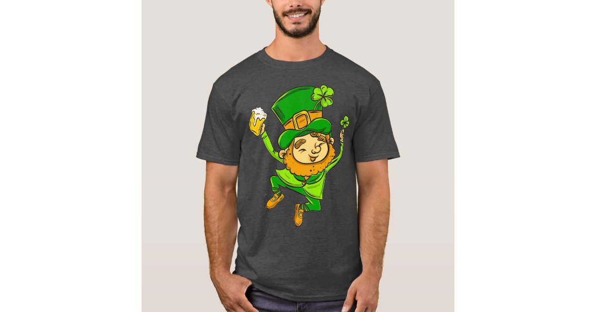 Pocket Leprechaun Irish Green Adult T-Shirt Pocket Leprechaun Irish Green Adult T-Shirt