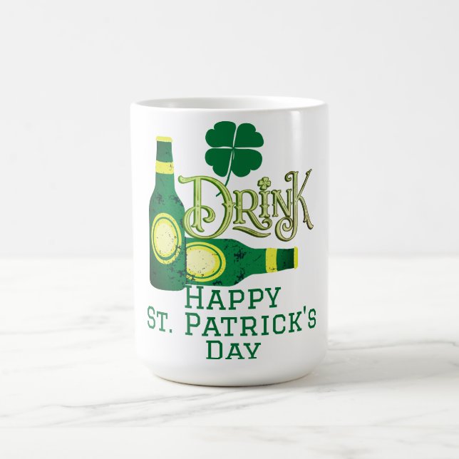 St. Patrick's Day Irish green lucky Shamrock Coffee Mug (Center)