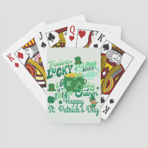 St. Patrick's Day Irish green lucky Shamrock   Poker Cards
