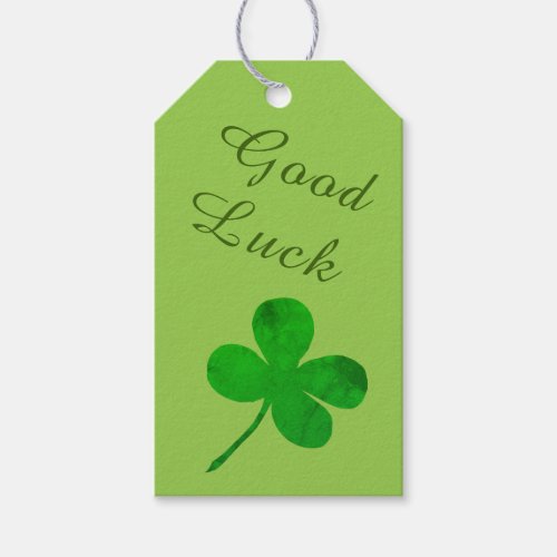 St Patricks Day Irish Green Shamrock Good Luck Gift Tags