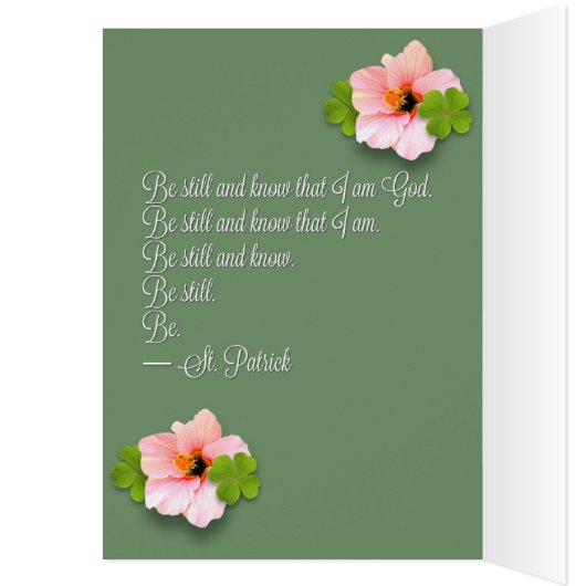 St. Patrick's Day Irish Greeting/Note Card (Inside (Left))