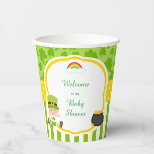 St Patrick's Day Irish Holiday Boy Baby Shower Paper Cups