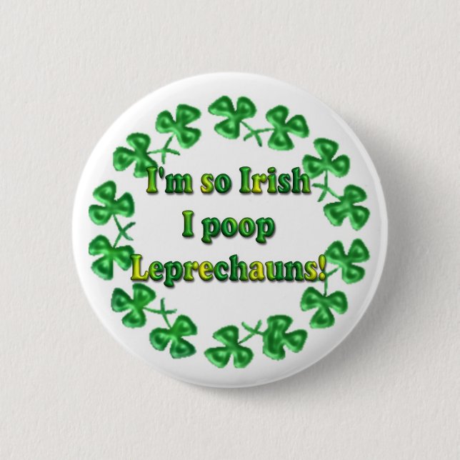 St. Patrick's Day Irish Humerous Buttons Pins (Front)