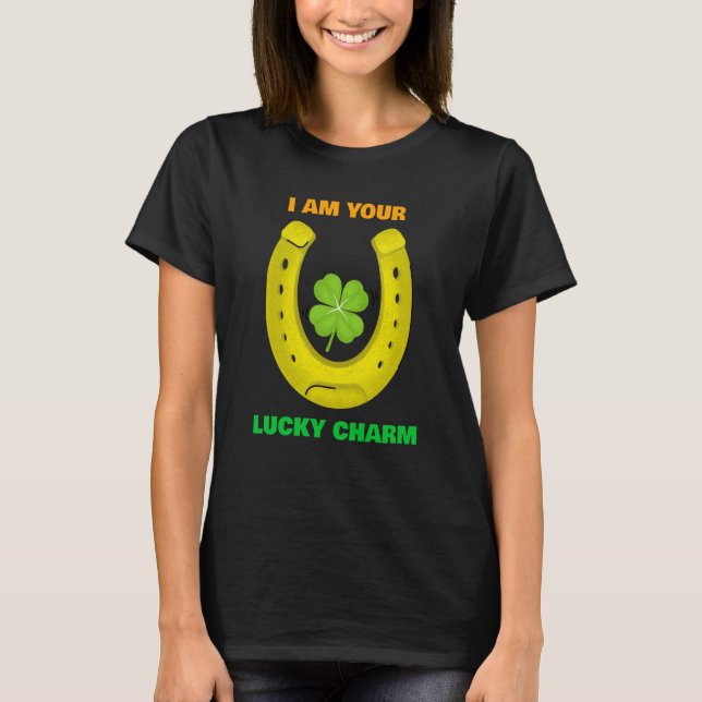 St Patricks Day Irish I Am Your Lucky Charm Horses T-Shirt (Front)