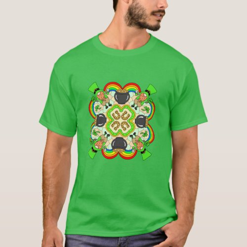 St Patricks Day  Irish inspired Mandala   T_Shirt