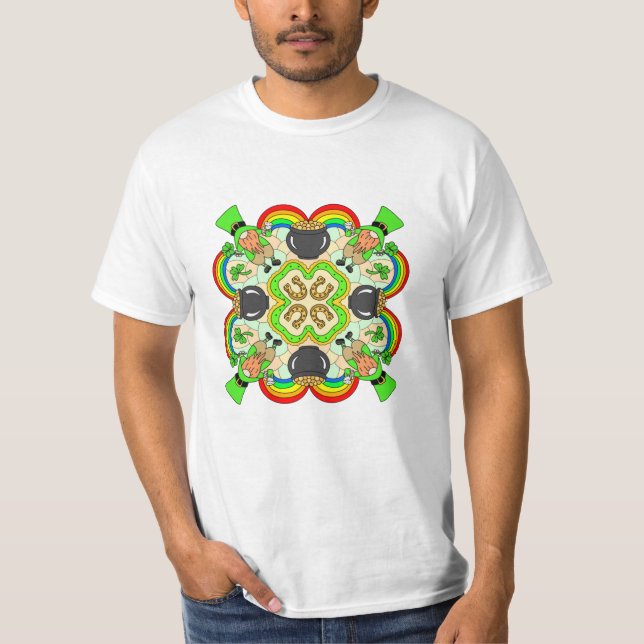 St Patrick's Day | Irish inspired Mandala  T-Shirt (Front)