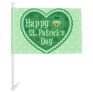 St. Patrick's Day Irish Leprechaun Car Flag