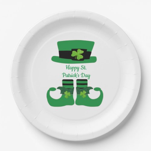 St Patricks Day Irish Leprechaun Green Party  Paper Plates