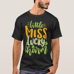 St Patricks Day Irish Little Miss Lucky Charm T-Shirt