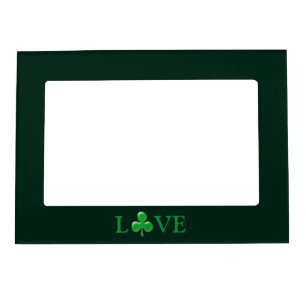 St. Patrick's Day Irish Love Green Clover Shamrock Magnetic Frame