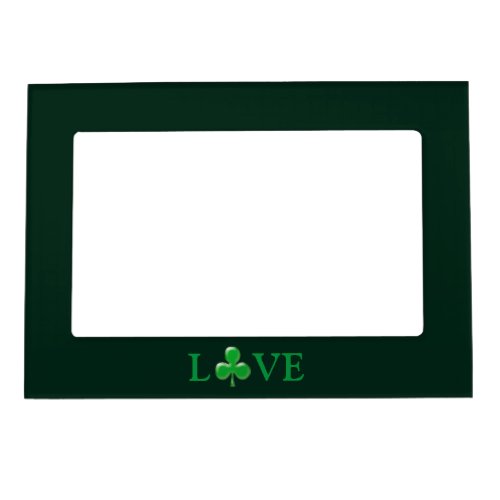 St Patricks Day Irish Love Green Clover Shamrock Magnetic Frame