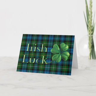 St. Patrick's Day "Irish Luck Tartan" Card