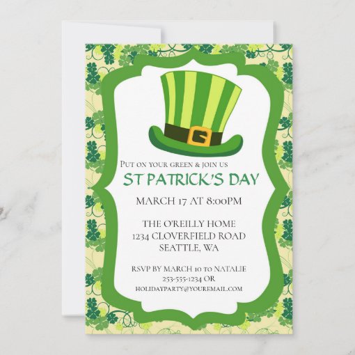St Patricks Day Irish Party Invitation | Zazzle