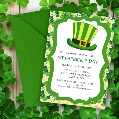 St Patricks Day Irish Party Invitation