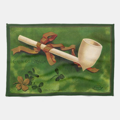 St Patricks Day Irish Pipe Kitchen Towel