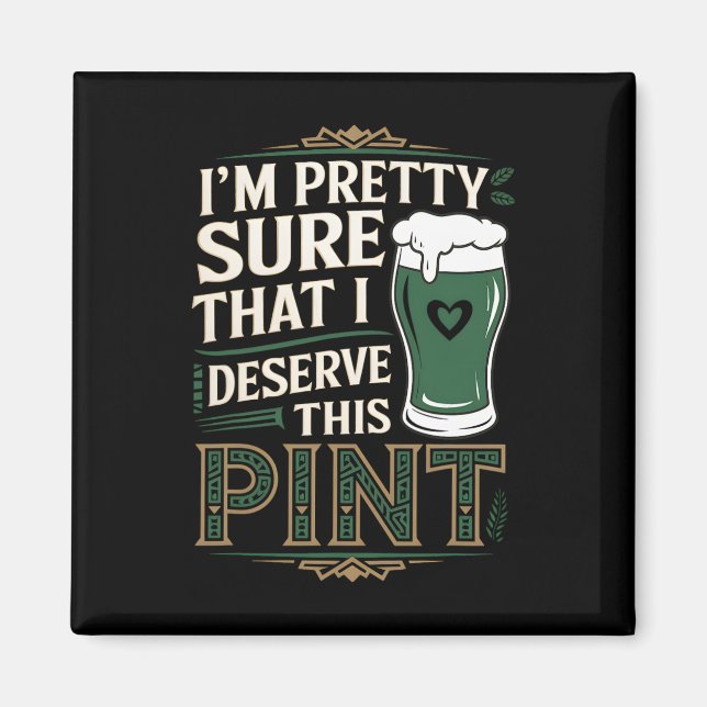 St Patricks Day Irish Pride Funny Shamrock Parade  Magnet (Front)