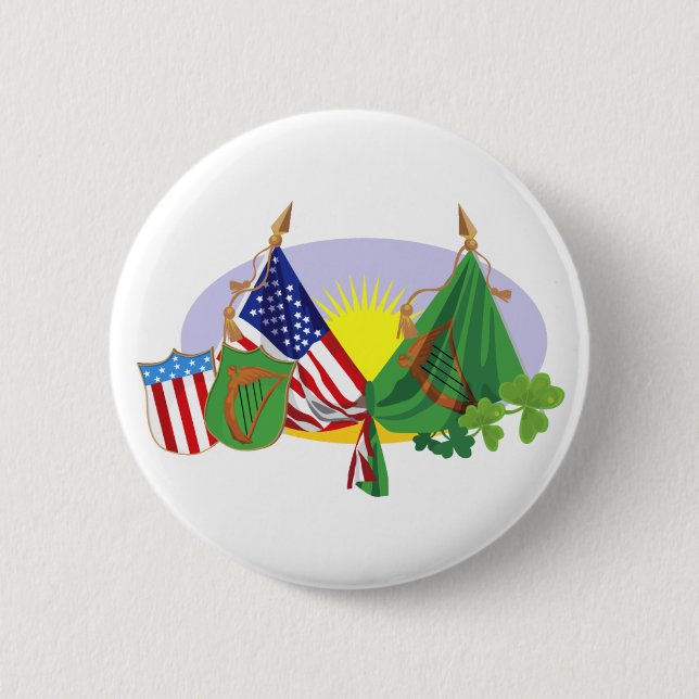 St. Patrick's Day Irish Pride Pinback Button (Front)