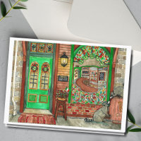 St. Patrick's Day Irish Pub Watercolor Card