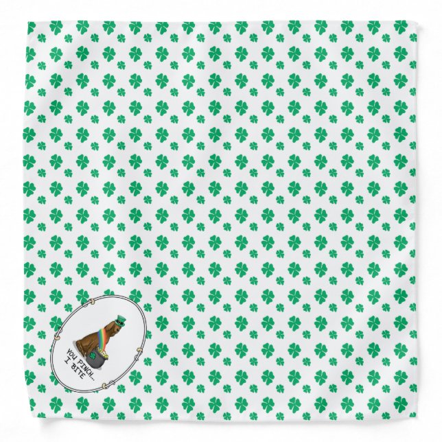 St. Patrick's Day Irish Setter Dog (red 1) Funny Bandana (Front)