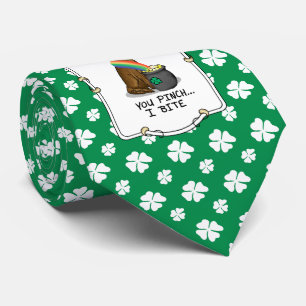 St. Patrick's Day Irish Setter Dog (red 1) Funny Neck Tie