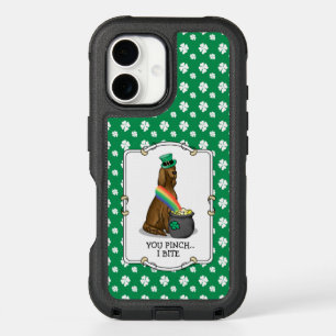 St. Patrick's Day Irish Setter Dog (red 1) Funny iPhone 16 Case