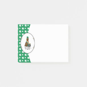 St. Patrick's Day Irish Setter Dog (red 1) Funny Post-it Notes
