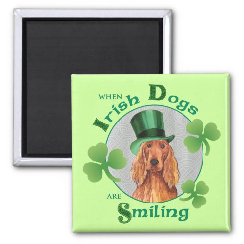 St Patricks Day Irish Setter Magnet