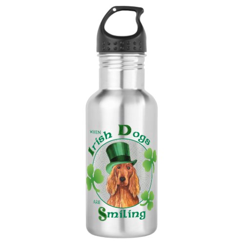 St Patricks Day Irish Setter Stainless Steel Water Bottle