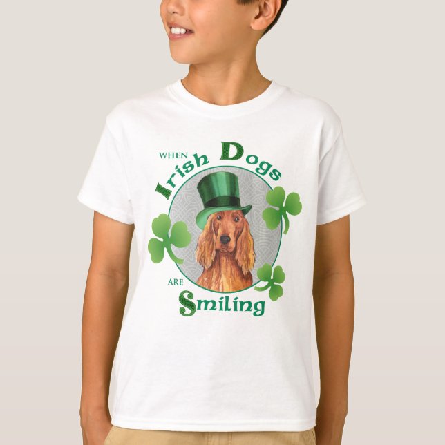 St. Patrick's Day Irish Setter T-Shirt (Front)
