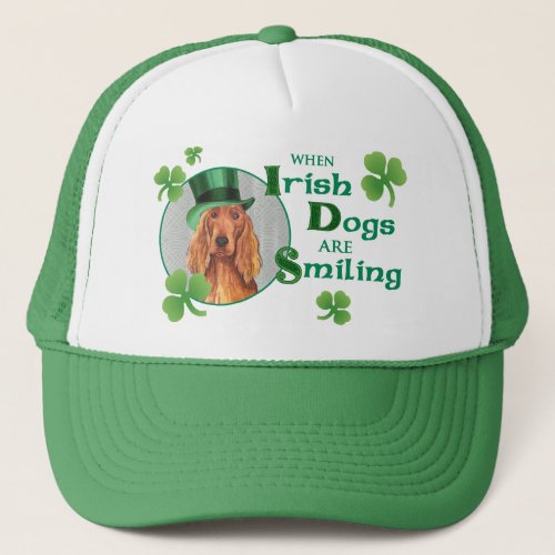 St Patricks Day Irish Setter Trucker Hat