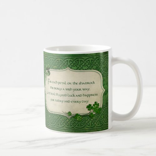 St Patricks Day Irish Shamrock Blessing Coffee Mug