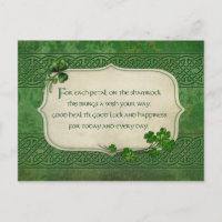 St. Patrick's Day Irish Shamrock Blessing