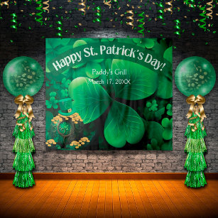 St. Patrick's Day Irish Shamrock Party Backdrop