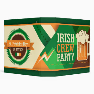 St Patrick's Day Irish Shamrock Party Binder