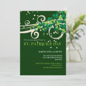 St. Patricks Day Irish Shamrock Party Invitation (Standing Front)