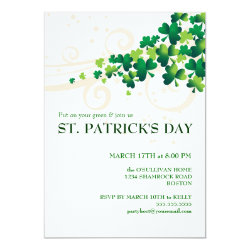 St. Patricks Day Irish Shamrock Party Invitation