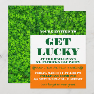 St. Patricks Day Irish Shamrock Party Invitation