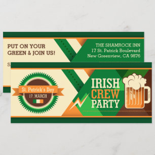 St Patrick's Day Irish Shamrock Party Invitation