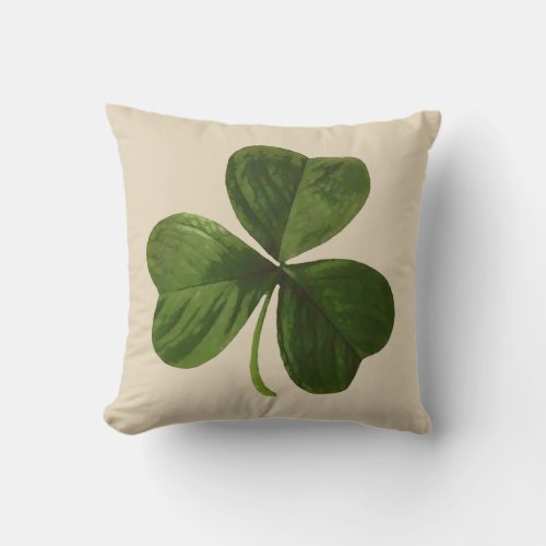 St Patricks Day Irish Shamrock Throw Pillow