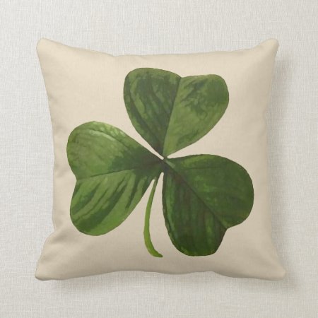 St Patrick's Day Irish Shamrock Throw Pillow