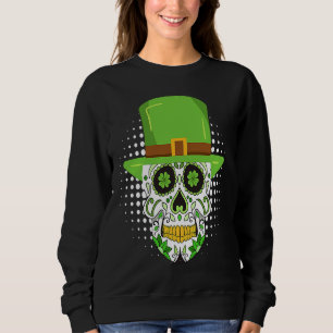 St Patrick's Day Irish skeleton leprechaun Sweatshirt