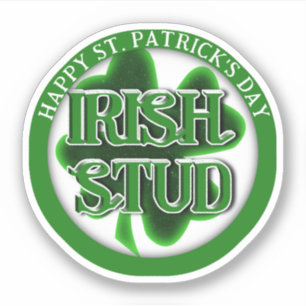 St. Patrick's Day Irish Stud Sticker