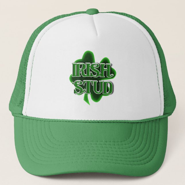 St. Patrick's Day Irish Stud Trucker Hat (Front)