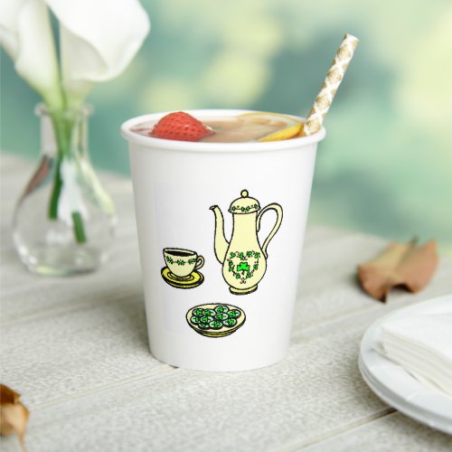 St Patricks Day Irish Tea Set  Paper Cups
