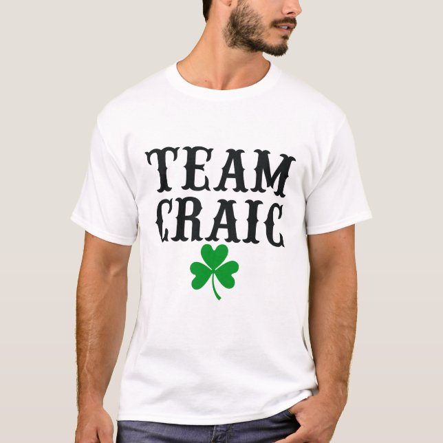 St. Patrick's Day Irish Team Craic, ZFJ T-Shirt (Front)