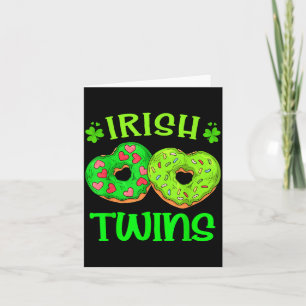 St patrick's day irish twins donut lover food boys card