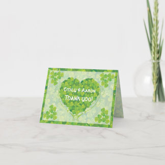 St. Patrick's Day Irish wedding Thank You Card